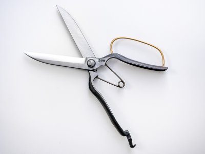 Photo1: [Tobisho] Topiary shears 270mm with Gard-Ring (Double and Straight blade / Black handle)